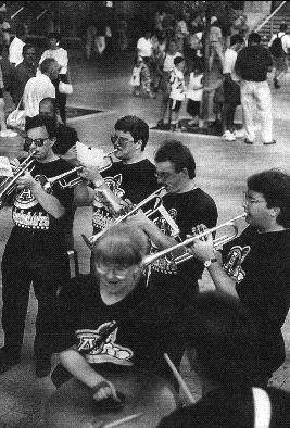 Photo of the band in action